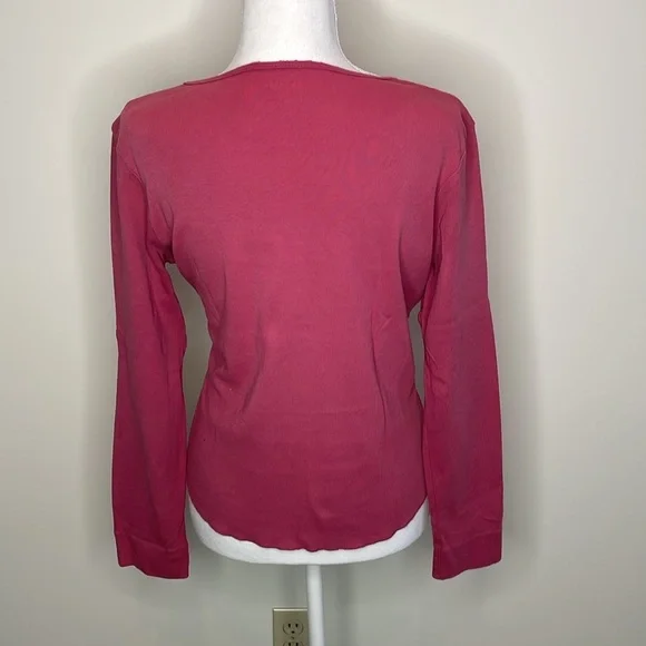Express Light Mauve Polo Style Casual Top. XL - Picture 5 of 9